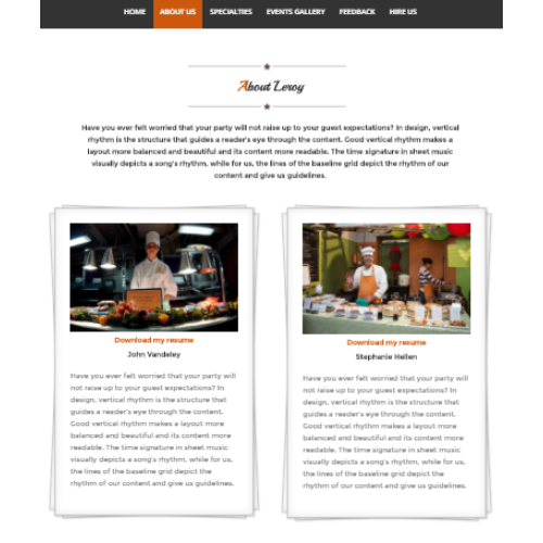 Интересный шаблон для владельцев ресторанов и кафе — Leroy