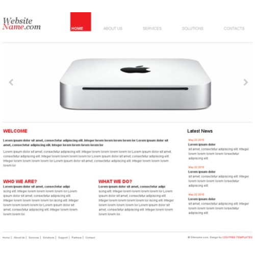 Компьютерный html шаблон в белых цветах