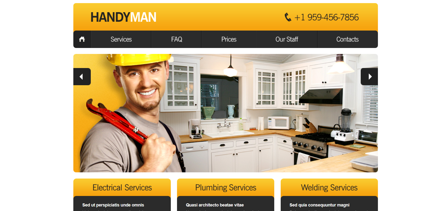 Шаблон сайта Мастер №107