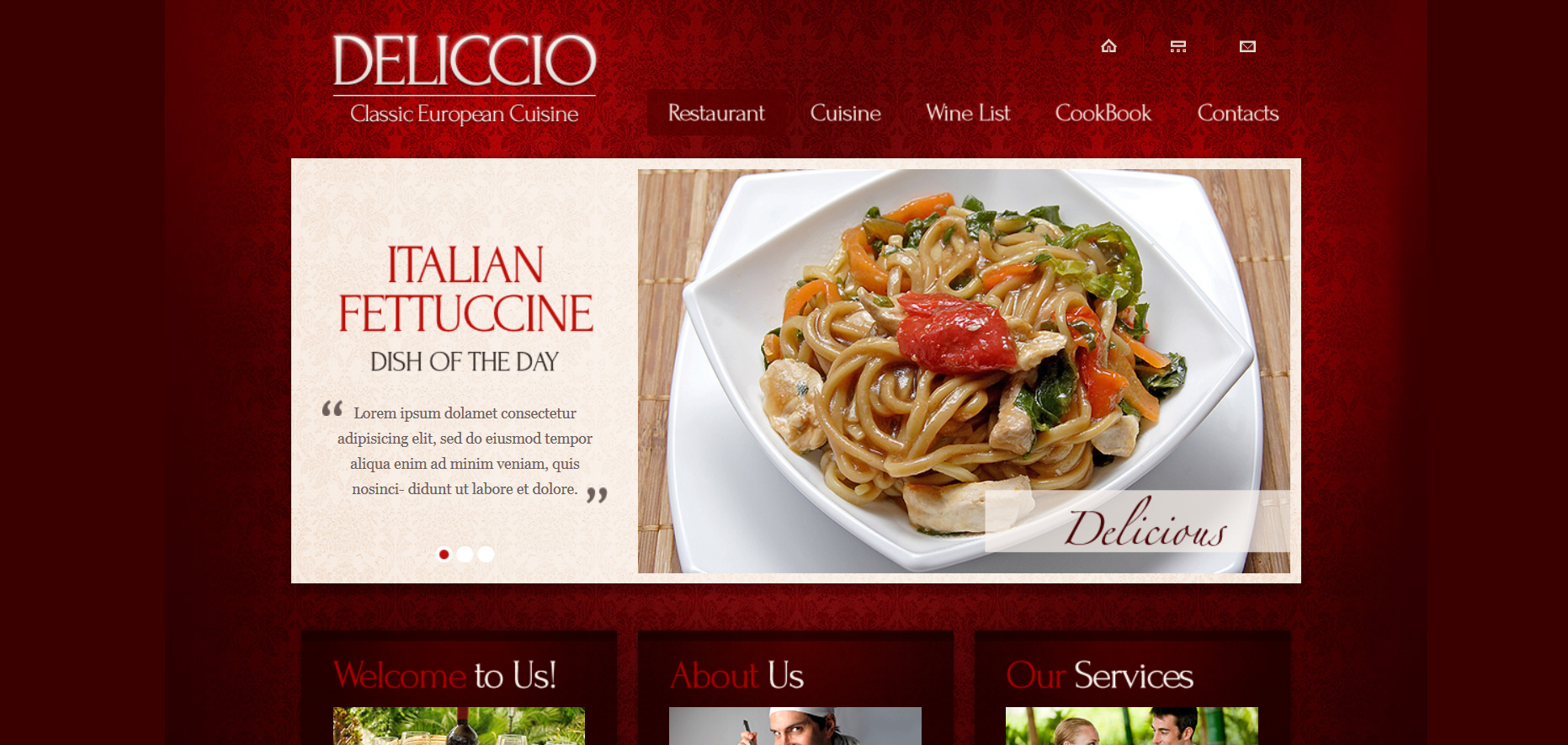 Шаблон сайта Рестораны №430